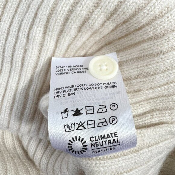 Reformation Fantino Cashmere Collared Cardigan Button Down Gossamer Cream Small - Picture 9 of 17